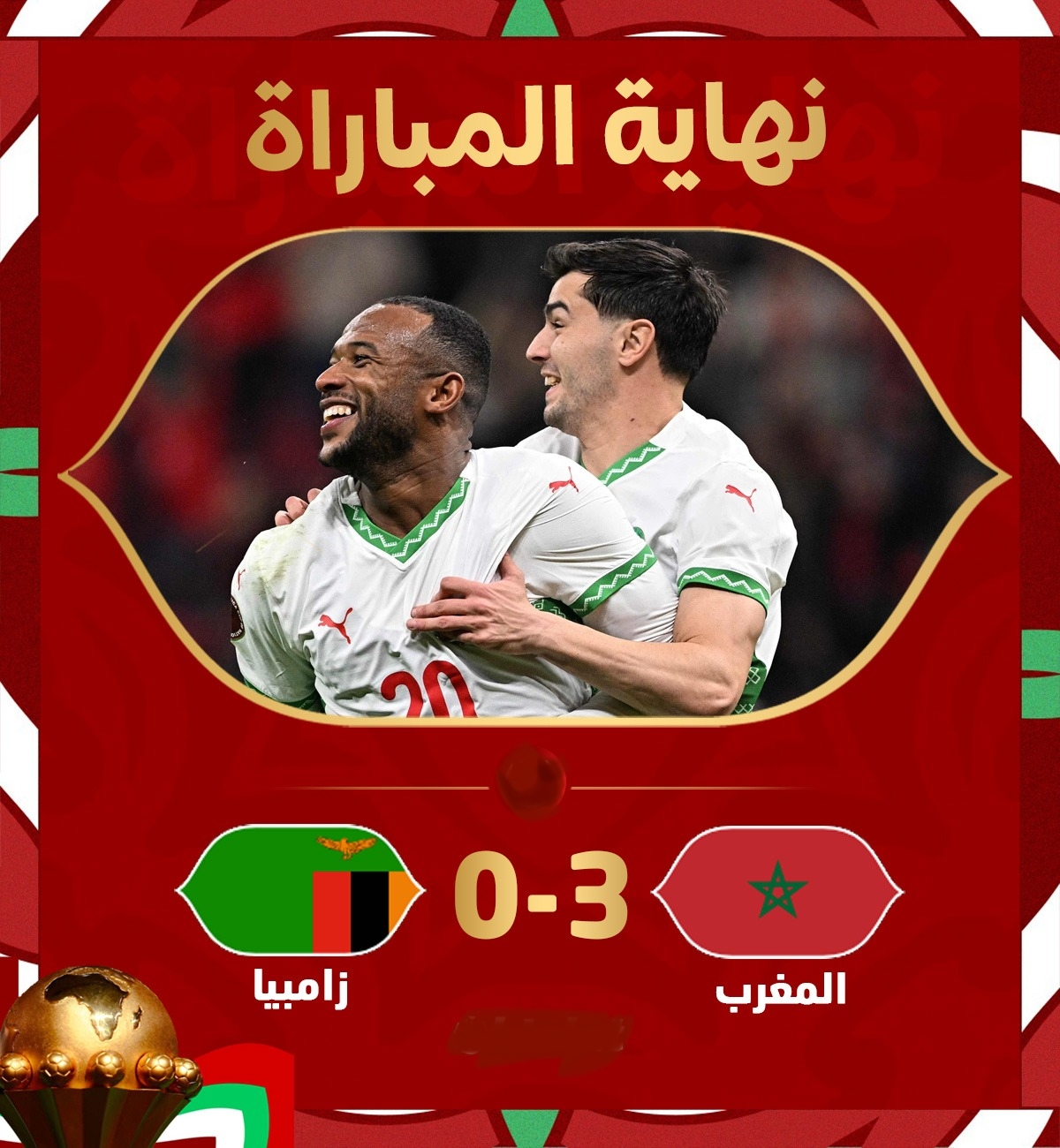 المنتخب المغربي يضرب بثلاثية نظيفة ويبلغ ثمن النهائي