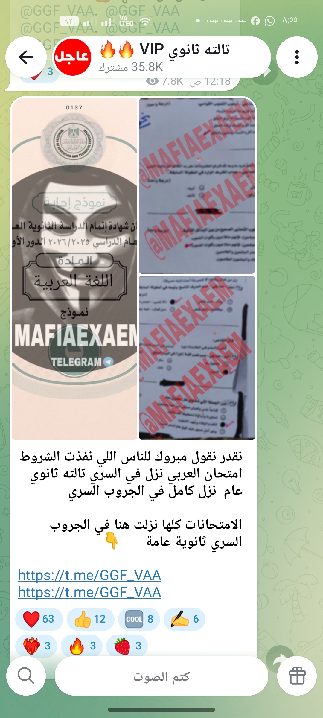 شاومينج تزعم تسريب امتحان اللغة العربية.. والتعليم تتحقق من الصور المتداولة قبل الحسم
